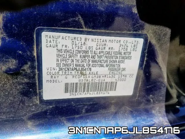 3N1CN7AP6JL854176 фото 2