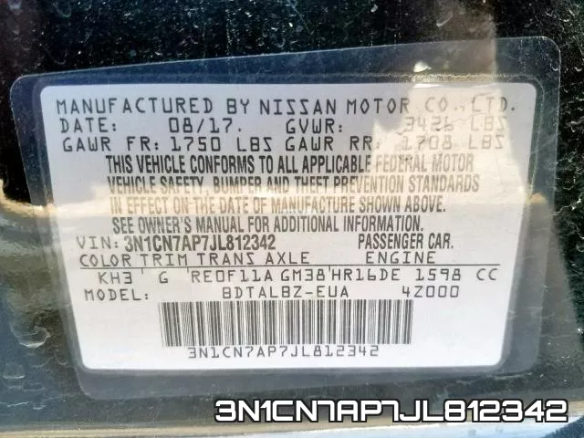 3N1CN7AP7JL812342 фото 2