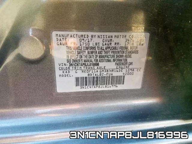 3N1CN7AP8JL816996 фото 2