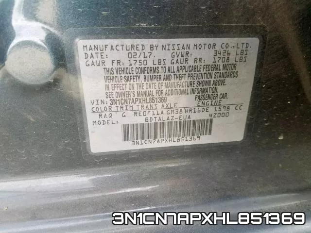 3N1CN7APXHL851369 фото 2