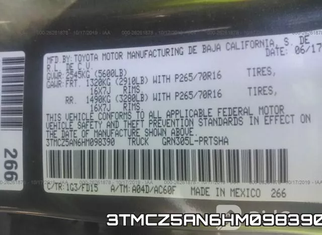 3TMCZ5AN6HM098390 фото 10