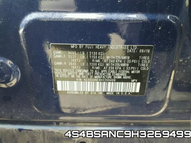 4S4BSANC9H3269499 фото 2