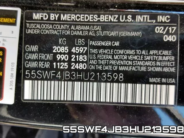 55SWF4JB3HU213598 фото 2