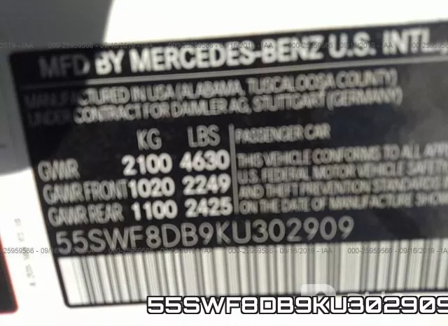 55SWF8DB9KU302909 фото 10