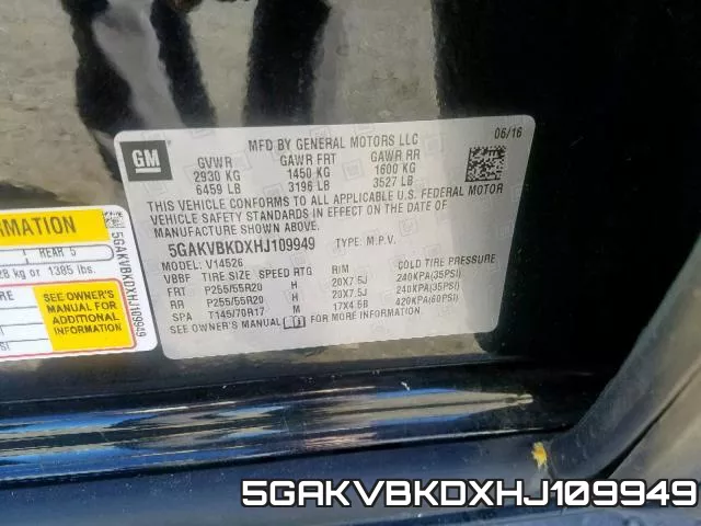 5GAKVBKDXHJ109949 фото 2