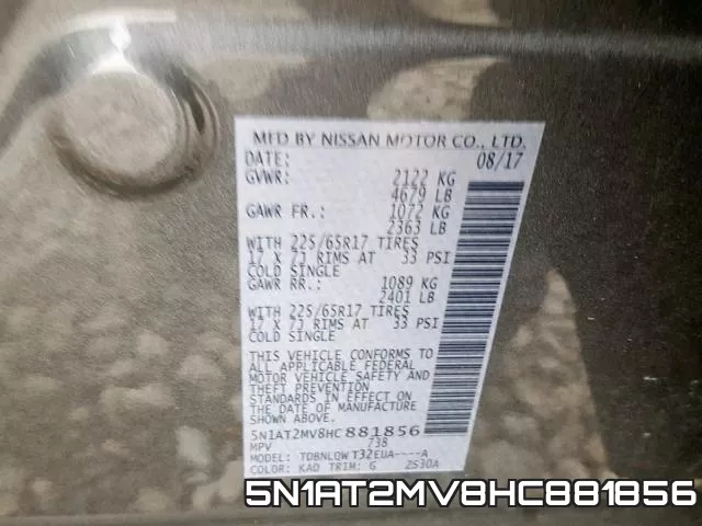 5N1AT2MV8HC881856 фото 2
