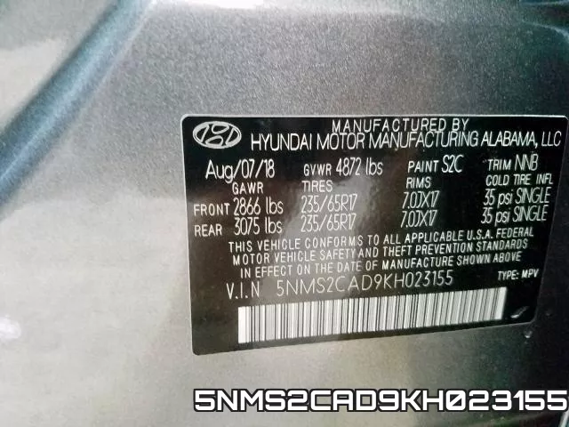 5NMS2CAD9KH023155 фото 2