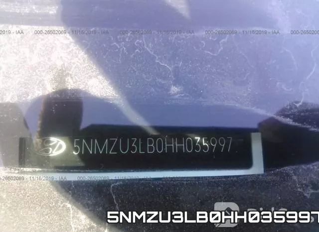 5NMZU3LB0HH035997 фото 10