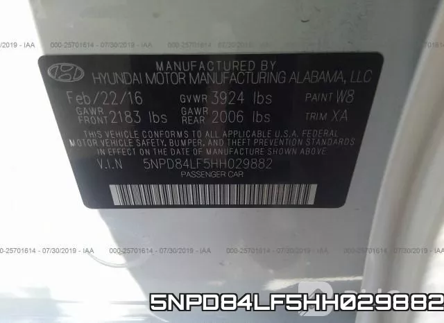 5NPD84LF5HH029882 фото 10