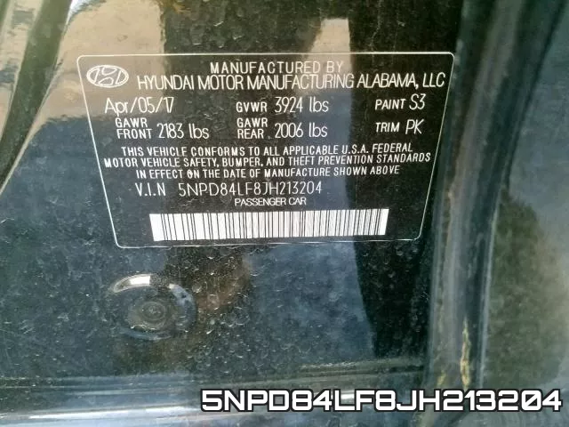 5NPD84LF8JH213204 фото 2
