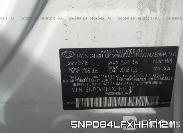 5NPD84LFXHH171211 фото 10