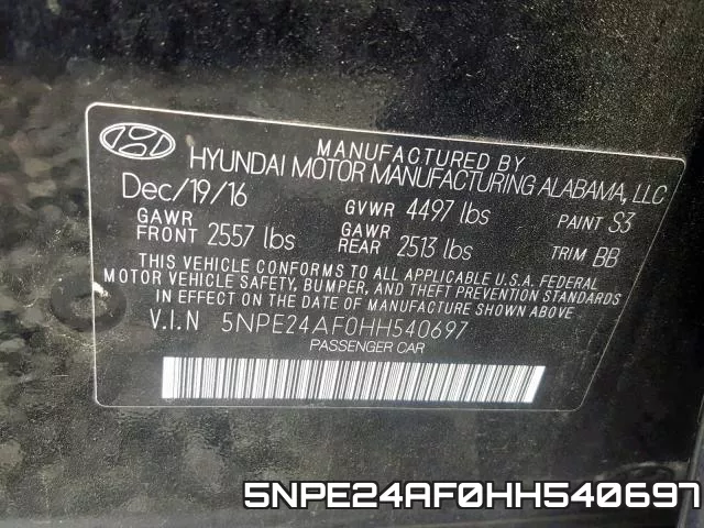 5NPE24AF0HH540697 фото 2