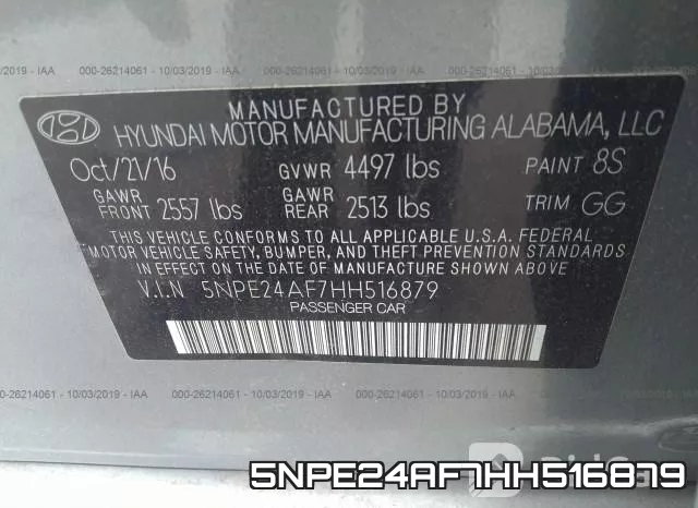 5NPE24AF7HH516879 фото 10