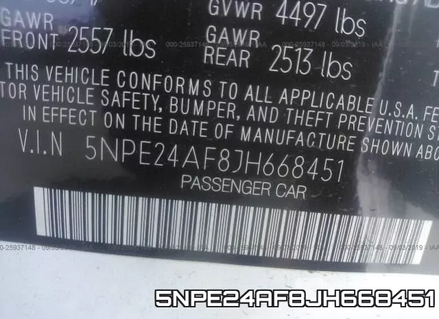 5NPE24AF8JH668451 фото 10
