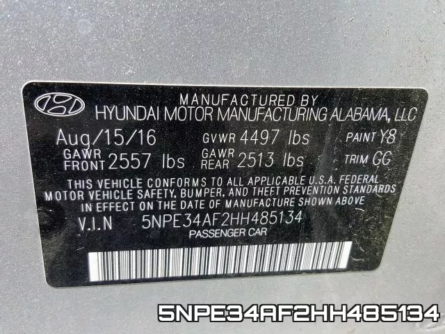 5NPE34AF2HH485134 фото 2