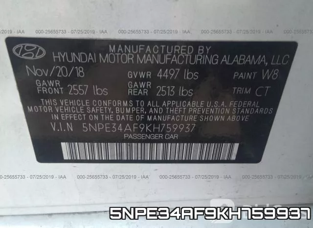 5NPE34AF9KH759937 фото 10