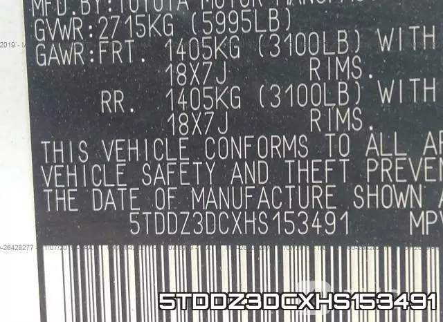 5TDDZ3DCXHS153491 фото 10