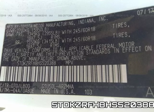 5TDKZRFH8HS520388 фото 10