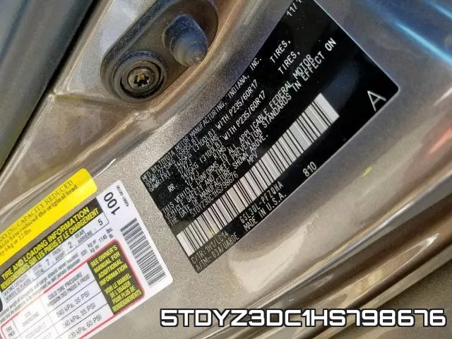 5TDYZ3DC1HS798676 фото 2