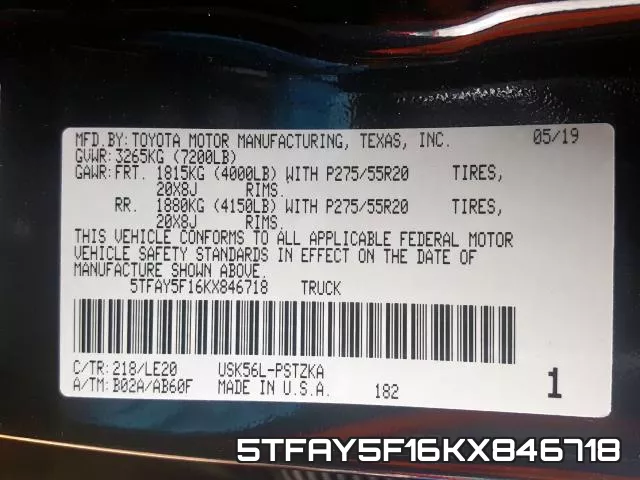5TFAY5F16KX846718 фото 2