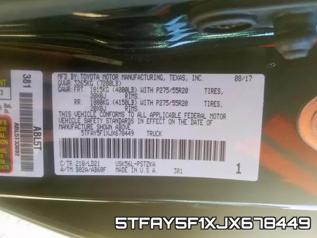 5TFAY5F1XJX678449 фото 2