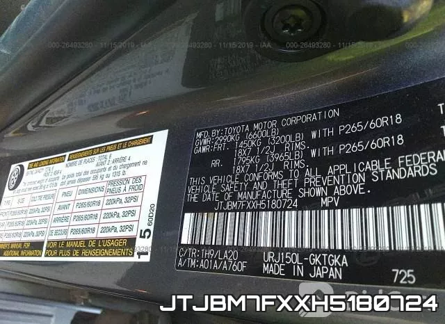 JTJBM7FXXH5180724 фото 10