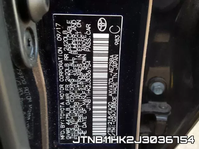 JTNB11HK2J3036754 фото 2