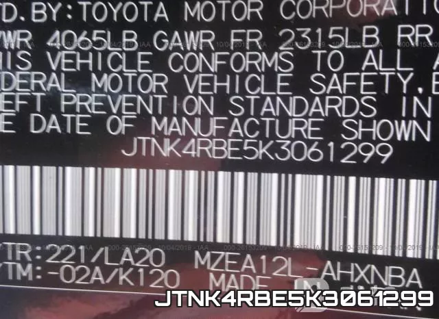 JTNK4RBE5K3061299 фото 10