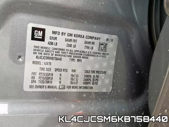 KL4CJCSM6KB758440 фото 2