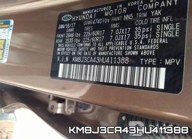 KM8J3CA43HU411388 фото 10