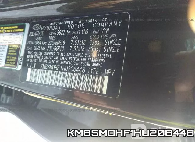 KM8SMDHF1HU208448 фото 10