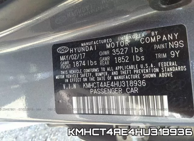 KMHCT4AE4HU318936 фото 10