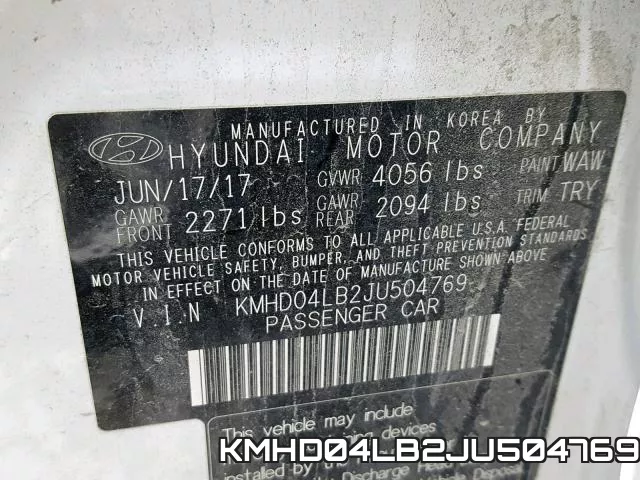 KMHD04LB2JU504769 фото 2