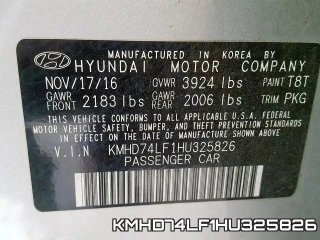 KMHD74LF1HU325826 фото 2