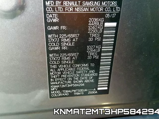 KNMAT2MT3HP584294 фото 2