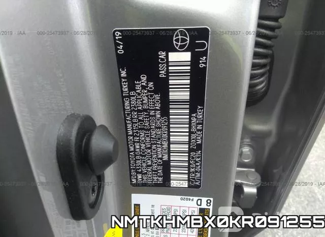 NMTKHMBX0KR091255 фото 10