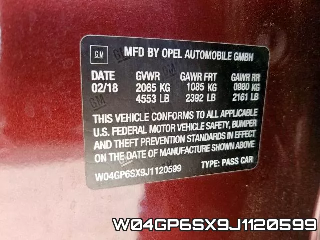 W04GP6SX9J1120599 фото 2