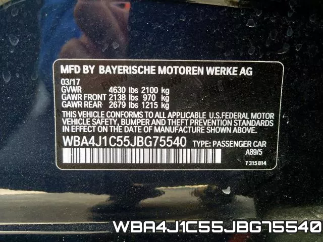 WBA4J1C55JBG75540 фото 2