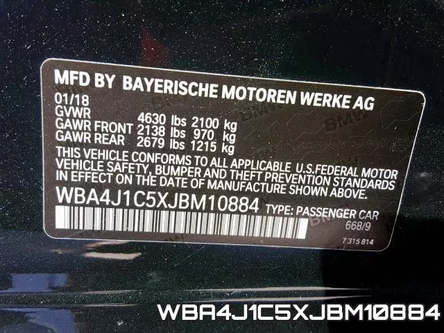 WBA4J1C5XJBM10884 фото 2