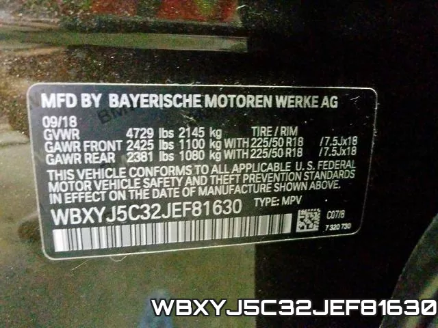 WBXYJ5C32JEF81630 фото 2