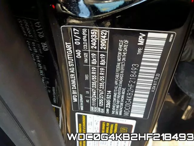 WDC0G4KB2HF218493 фото 2