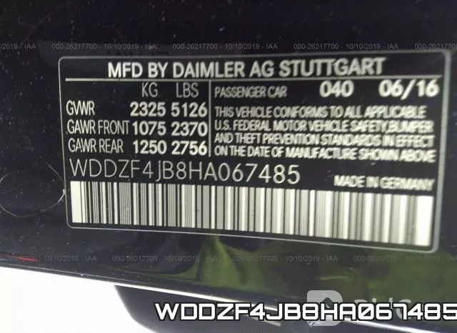 WDDZF4JB8HA067485 фото 10