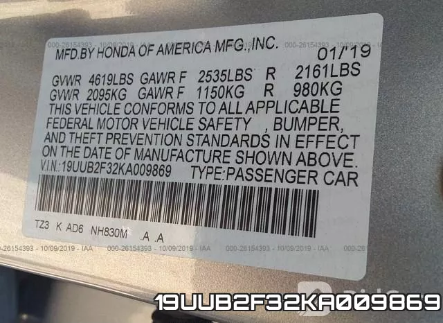 19UUB2F32KA009869 фото 10