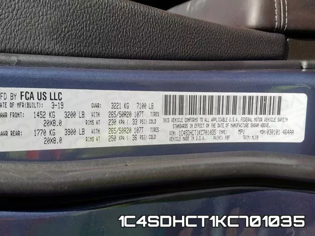 1C4SDHCT1KC701035 фото 2
