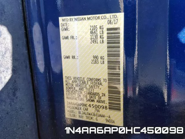 1N4AA6AP0HC450098 фото 2