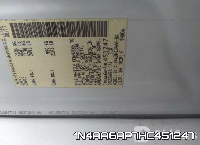 1N4AA6AP7HC451247 фото 9