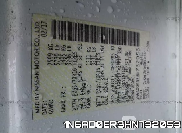 1N6AD0ER3HN732053 фото 10