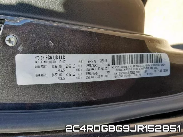 2C4RDGBG9JR152851 фото 2