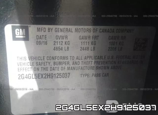 2G4GL5EX2H9125037 фото 10