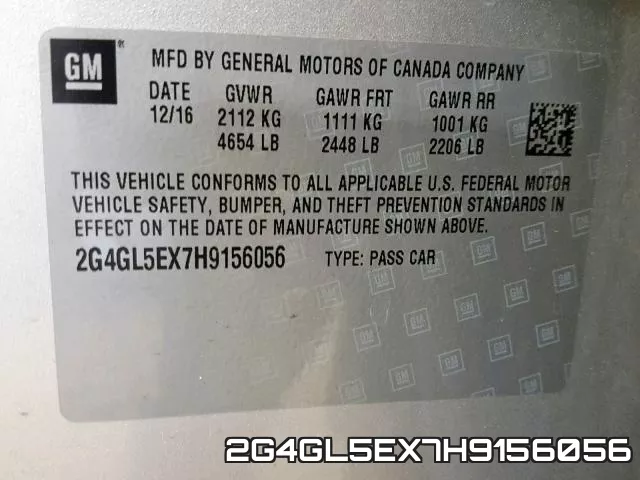 2G4GL5EX7H9156056 фото 2